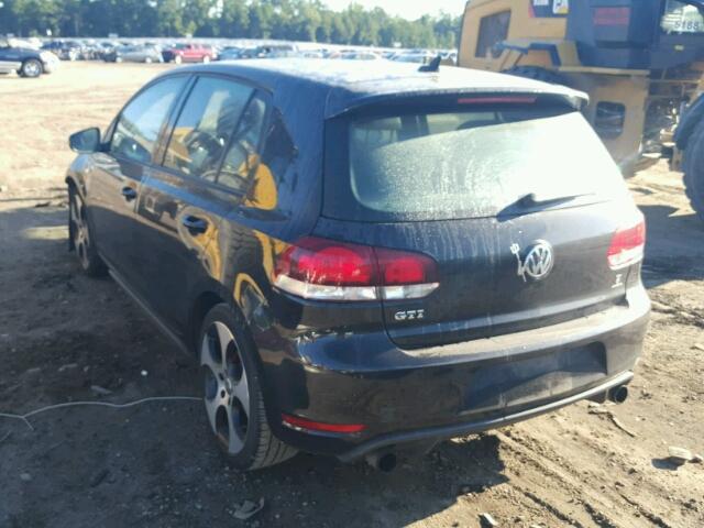 WVWHV7AJ0CW342764 - 2012 VOLKSWAGEN GTI BLACK photo 3