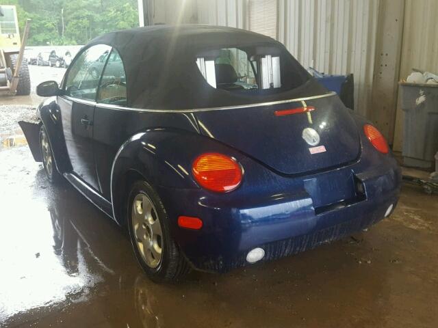 3VWCK21Y53M309582 - 2003 VOLKSWAGEN NEW BEETLE 蓝色 照片 3