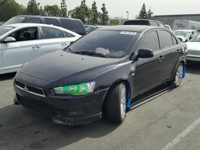 JA3AU86U78U025093 - 2008 MITSUBISHI LANCER GTS BLACK photo 2