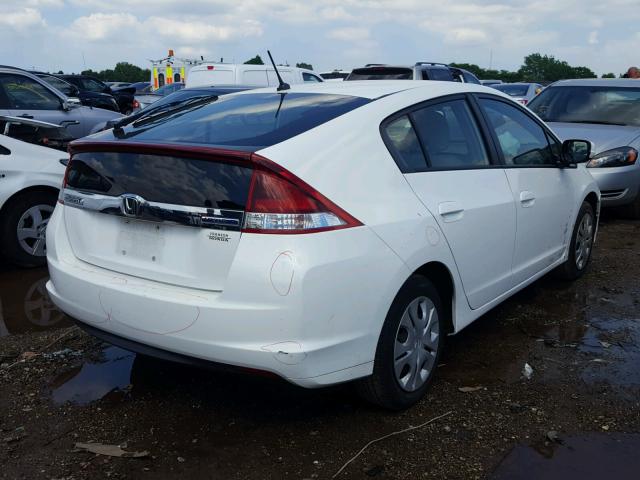 JHMZE2H35DS003889 - 2013 HONDA INSIGHT WHITE photo 4