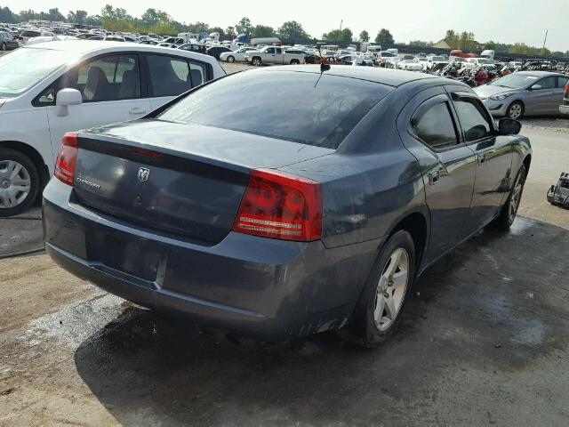 2B3KA43G28H235613 - 2008 DODGE CHARGER BLUE photo 4