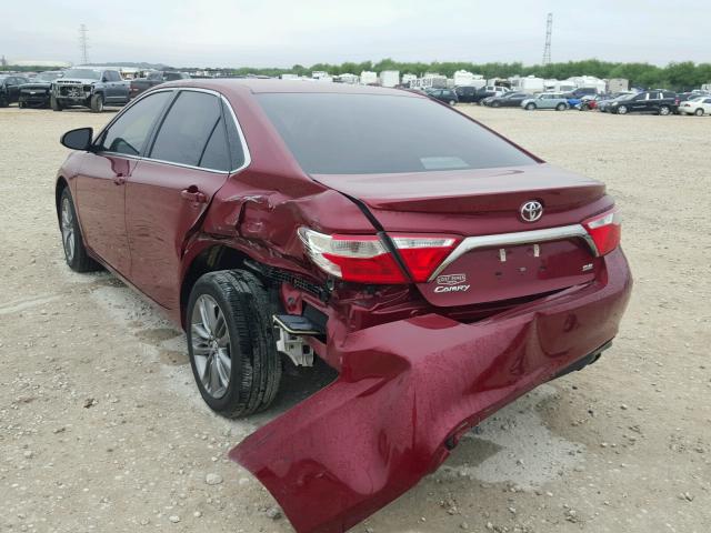 4T1BF1FK3HU674858 - 2017 TOYOTA CAMRY LE MAROON photo 3