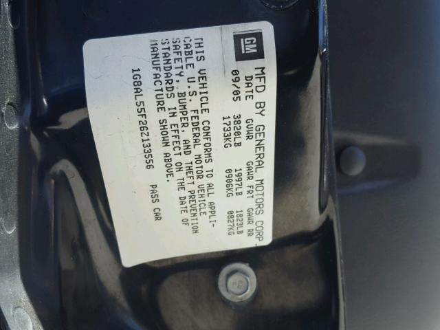 1G8AL55F26Z133556 - 2006 SATURN ION LEVEL CHARCOAL photo 10