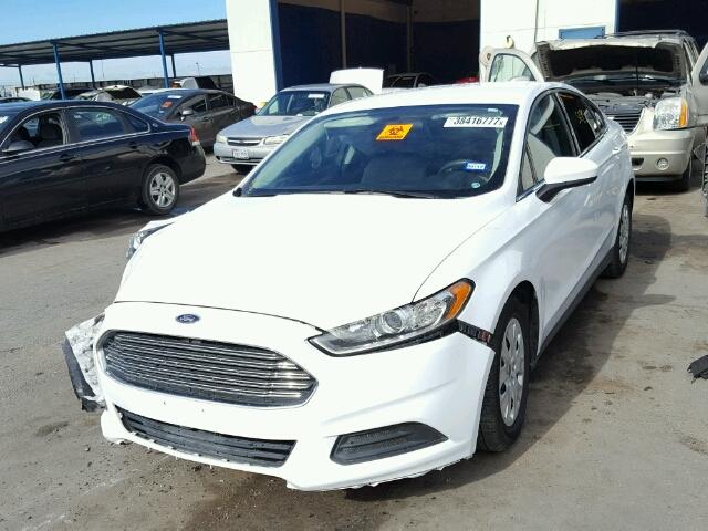 3FA6P0G75ER136114 - 2014 FORD FUSION S WHITE photo 2