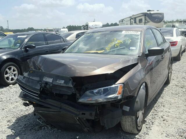 3VW2K7AJ1FM257027 - 2015 VOLKSWAGEN JETTA BASE 棕色 照片 2