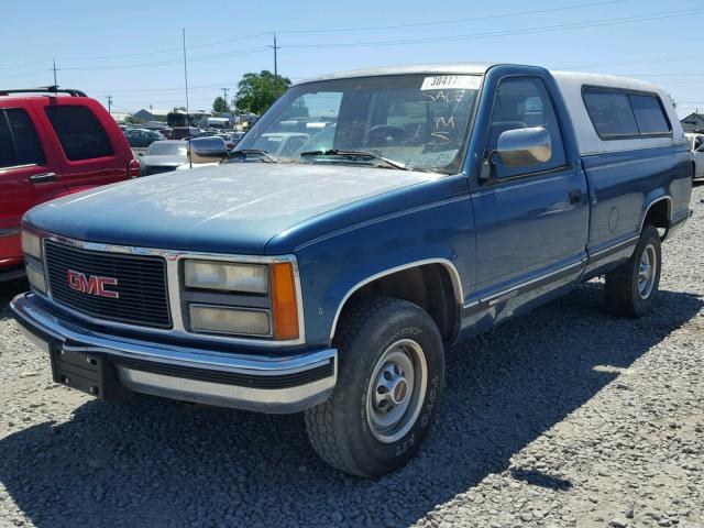 1GTGC24K9NE547145 - 1992 GMC SIERRA C25 BLUE photo 2