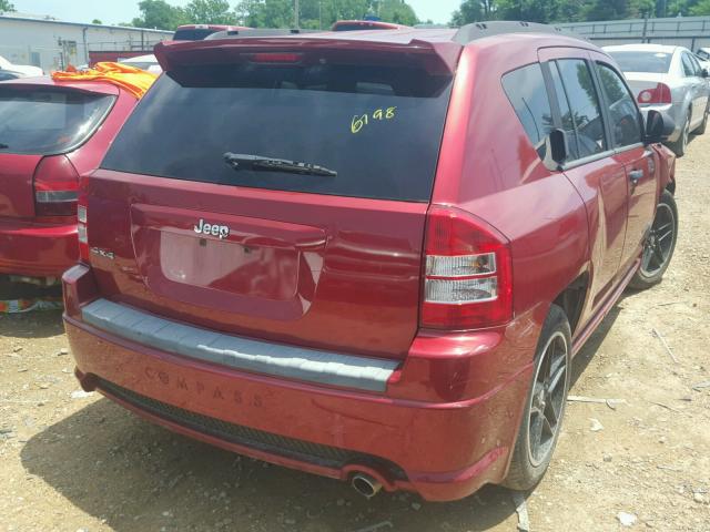 1J8FF47W37D377797 - 2007 JEEP COMPASS BURGUNDY photo 4