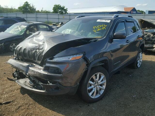 1C4PJMDS8EW169508 - 2014 JEEP CHEROKEE L GRAY photo 2