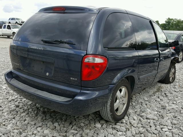 1D4GP45R97B199558 - 2007 DODGE CARAVAN SX BLUE photo 4