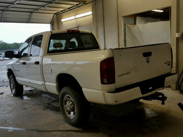3D7KS28C15G800568 - 2005 DODGE RAM 2500 S WHITE photo 3