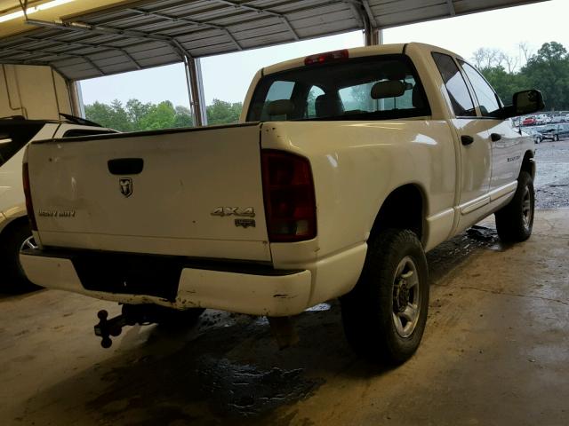 3D7KS28C15G800568 - 2005 DODGE RAM 2500 S WHITE photo 4