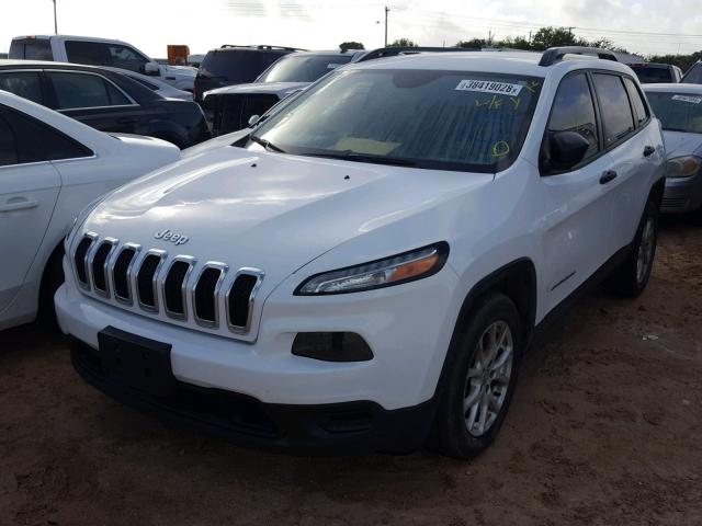 1C4PJLAB6FW721183 - 2015 JEEP CHEROKEE S WHITE photo 2