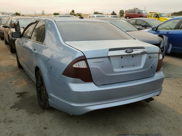 3FADP0L39AR412542 - 2010 FORD FUSION HYB BLUE photo 3