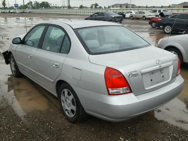 KMHDN45D52U442110 - 2002 HYUNDAI ELANTRA GL SILVER photo 3