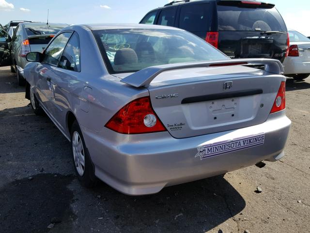 1HGEM21375L068785 - 2005 HONDA CIVIC DX V SILVER photo 3