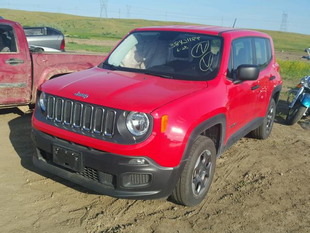 ZACCJBAT9FPC27964 - 2015 JEEP RENEGADE S RED photo 2