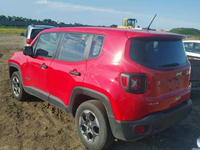 ZACCJBAT9FPC27964 - 2015 JEEP RENEGADE S RED photo 3