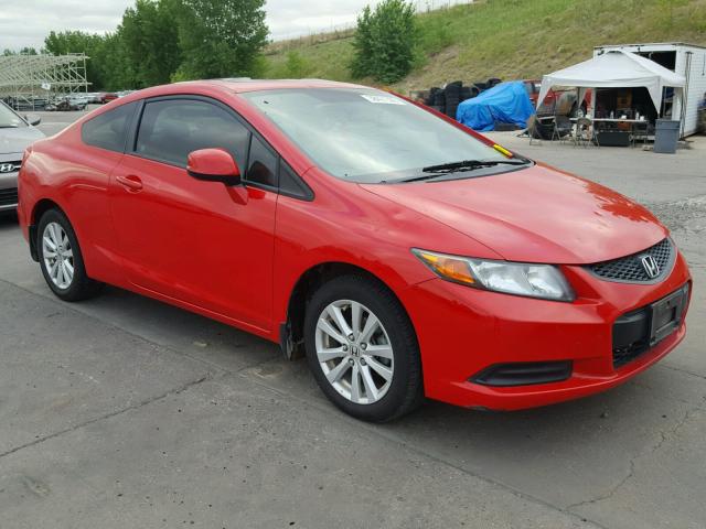 2HGFG3B99CH527958 - 2012 HONDA CIVIC EXL RED photo 1