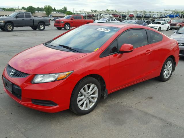 2HGFG3B99CH527958 - 2012 HONDA CIVIC EXL RED photo 2