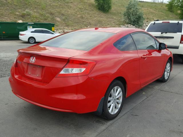 2HGFG3B99CH527958 - 2012 HONDA CIVIC EXL RED photo 4