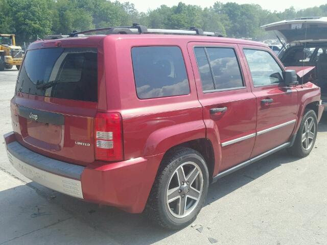 1J8FF48B59D105850 - 2009 JEEP PATRIOT LI RED photo 4