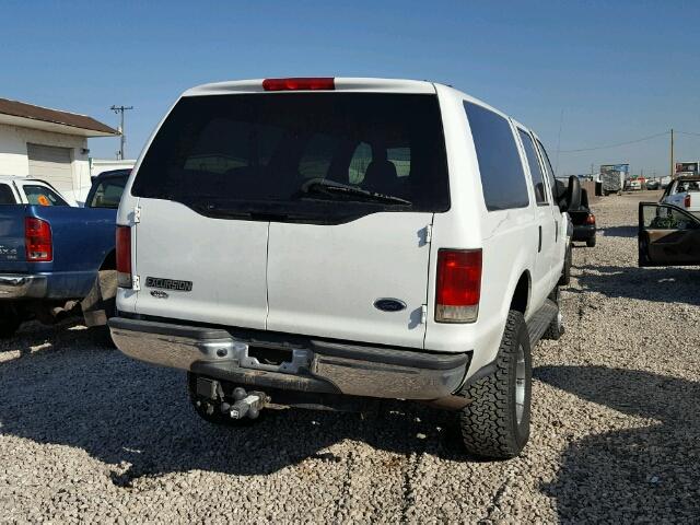 1FMNU41SX4EC93685 - 2004 FORD EXCURSION WHITE photo 4