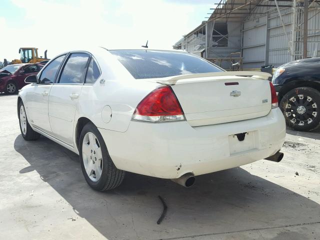 2G1WD58CX89170449 - 2008 CHEVROLET IMPALA SUP WHITE photo 3