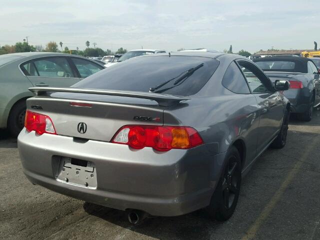 JH4DC53082C019350 - 2002 ACURA RSX TYPE-S GRAY photo 4