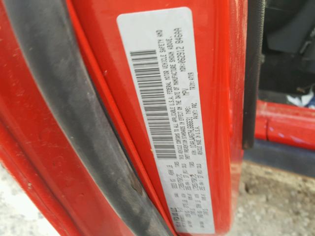 1C4AJWAG7HL686631 - 2017 JEEP WRANGLER S RED photo 10