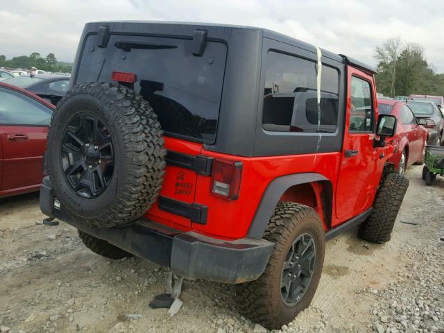 1C4AJWAG7HL686631 - 2017 JEEP WRANGLER S RED photo 4