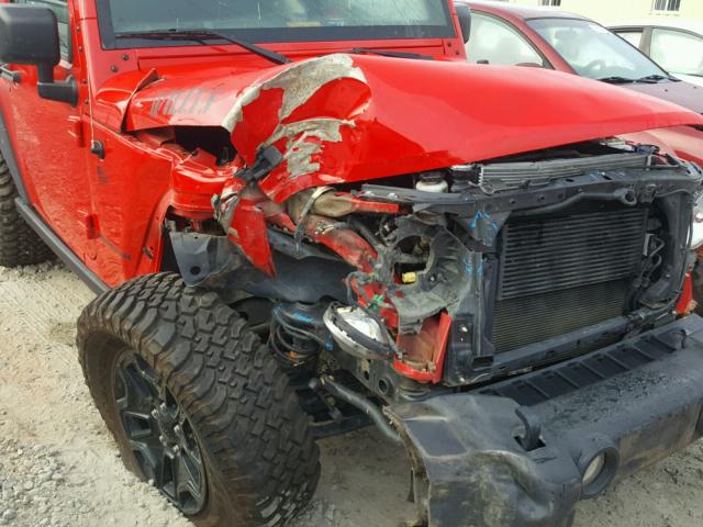 1C4AJWAG7HL686631 - 2017 JEEP WRANGLER S RED photo 9