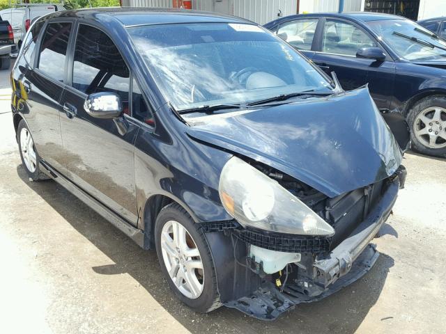 JHMGD38677S002998 - 2007 HONDA FIT S BLACK photo 1