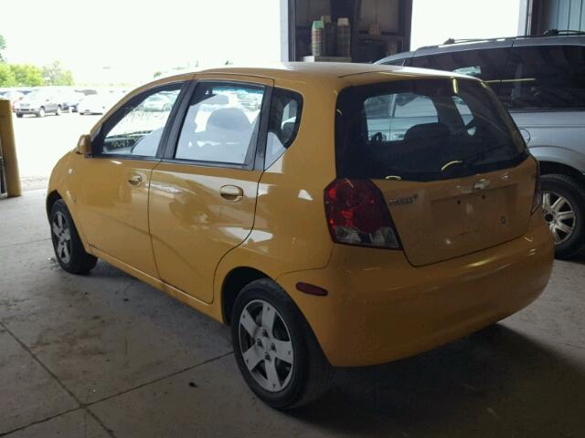 KL1TD66627B757570 - 2007 CHEVROLET AVEO BASE Сары фото 3