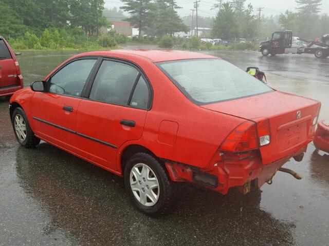 1HGES16325L001326 - 2005 HONDA CIVIC DX V RED photo 3