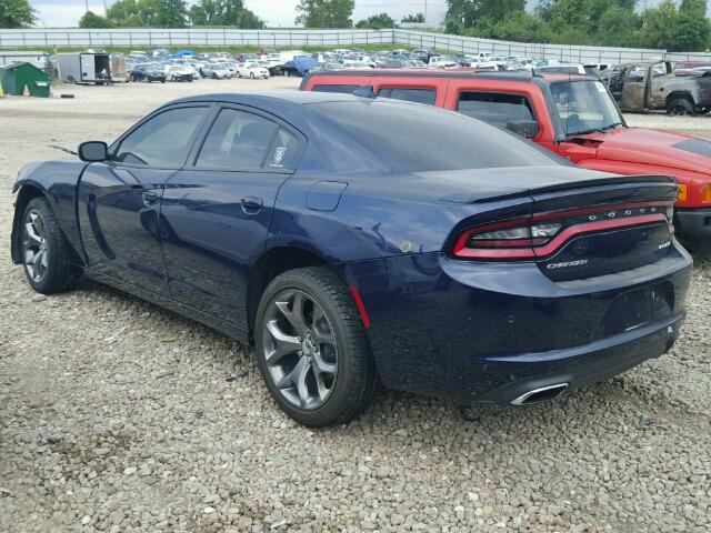 2C3CDXHGXGH242140 - 2016 DODGE CHARGER SX BLUE photo 3