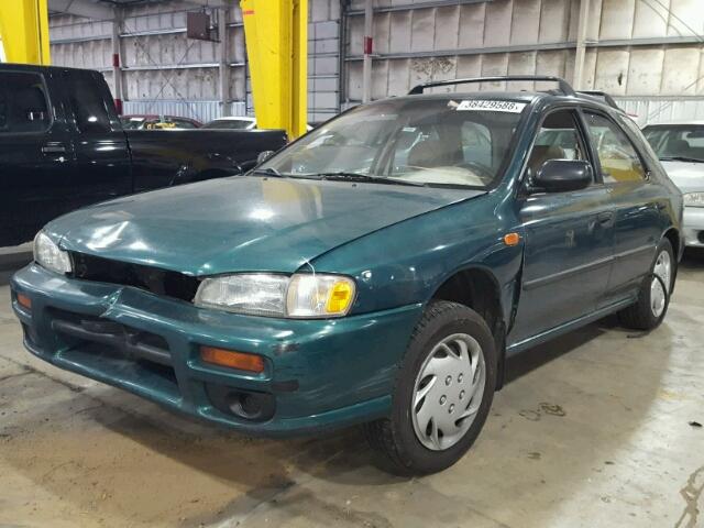 JF1GF4351VH810988 - 1997 SUBARU IMPREZA L GREEN photo 2