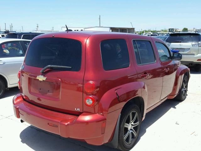 3GNCA13D28S683667 - 2008 CHEVROLET HHR LS წითელი ფოტო 4