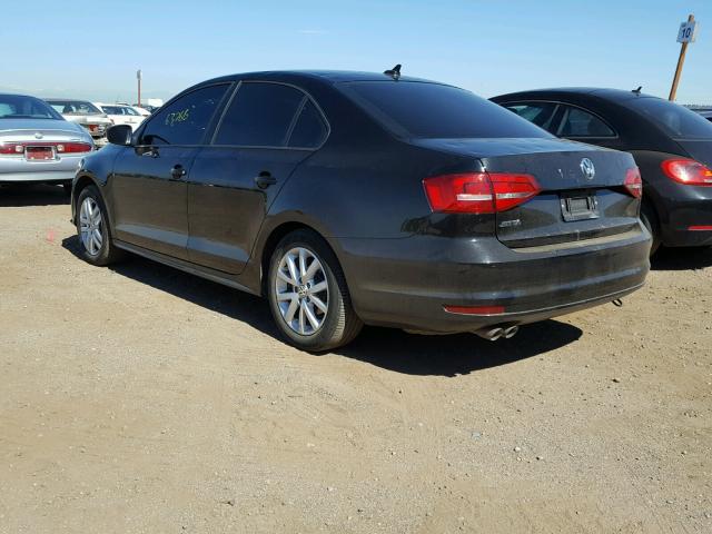 3VW2K7AJ9FM352662 - 2015 VOLKSWAGEN JETTA BASE Սև լուսանկար 3