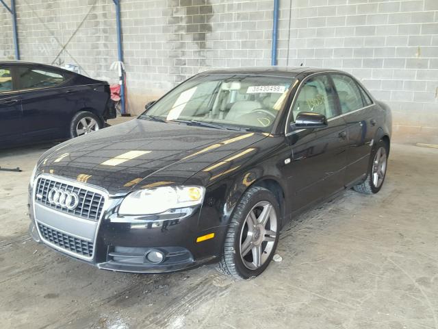 WAUAF78E38A028907 - 2008 AUDI A4 2.0T BLACK photo 2