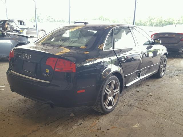 WAUAF78E38A028907 - 2008 AUDI A4 2.0T BLACK photo 4