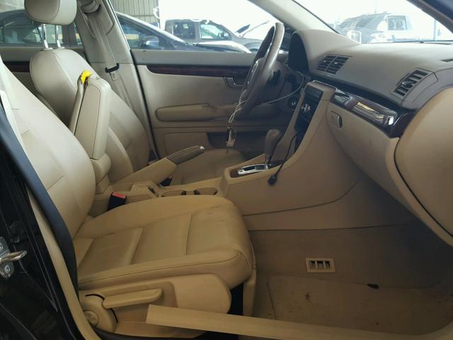WAUAF78E38A028907 - 2008 AUDI A4 2.0T BLACK photo 5