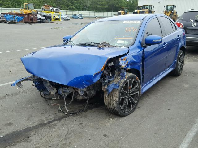 JA32U2FU5GU000726 - 2016 MITSUBISHI LANCER ES BLUE photo 2