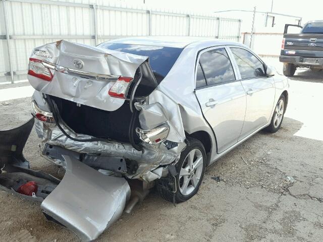 5YFBU4EE4DP191460 - 2013 TOYOTA COROLLA BA SILVER photo 4