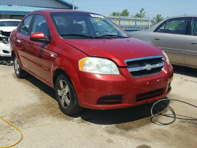 KL1TD56697B074033 - 2007 CHEVROLET AVEO BASE Қызыл фото 1