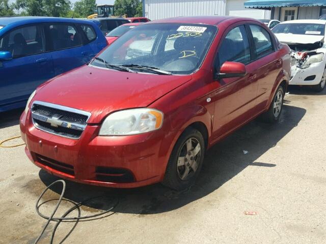 KL1TD56697B074033 - 2007 CHEVROLET AVEO BASE Қызыл фото 2