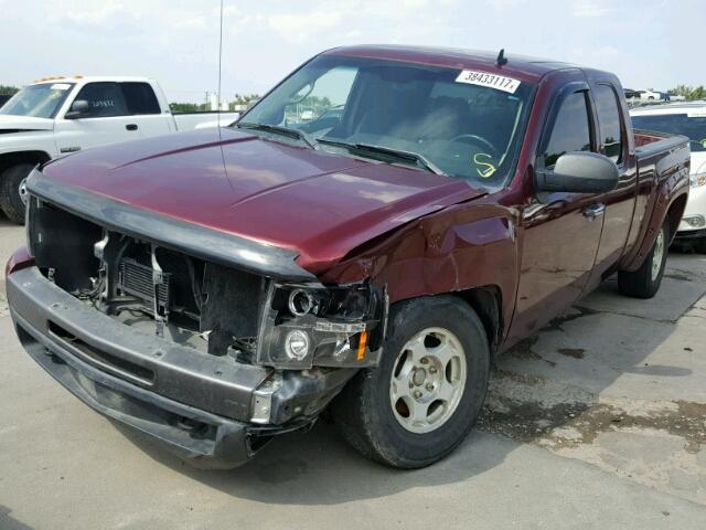 1GCEK29059Z154534 - 2009 CHEVROLET SILVERADO MAROON photo 2