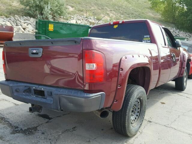 1GCEK29059Z154534 - 2009 CHEVROLET SILVERADO MAROON photo 4