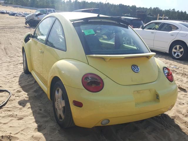 3VWDC21C41M405755 - 2001 VOLKSWAGEN NEW BEETLE ყვითელი ფოტო 3