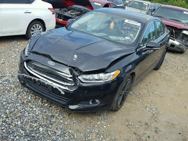 1FA6P0HD9E5386172 - 2014 FORD FUSION SE BLACK photo 2