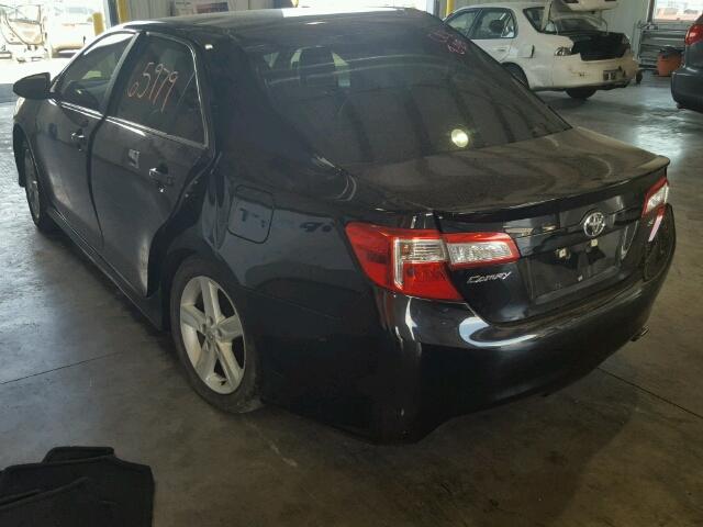 4T1BF1FK3CU197437 - 2012 TOYOTA CAMRY BASE BLACK photo 3